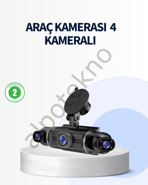 4 Kameralı Araç İçi Kamera 1080P GPS Takip WiFi Gece Görüşlü