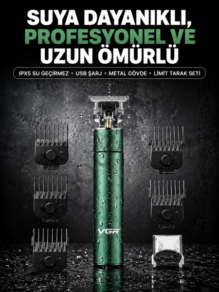 4 Limit Taraklı IPX5 Su Geçirmez Saç Kesme Makinesi