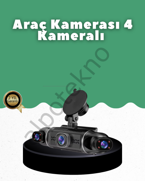 1080P 4 Kanallı Araç Kamerası GPS + WiFi + G Sensör Destekli