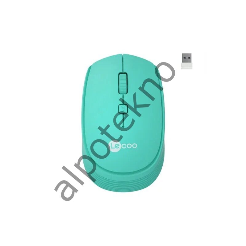 Lenovo Lecoo WS202 Kablosuz 1600DPI 4 Tuşlu Optik Mouse Turkuaz