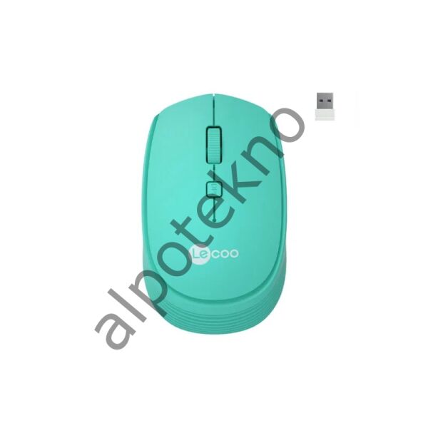 Lenovo Lecoo WS202 Kablosuz 1600DPI 4 Tuşlu Optik Mouse Turkuaz
