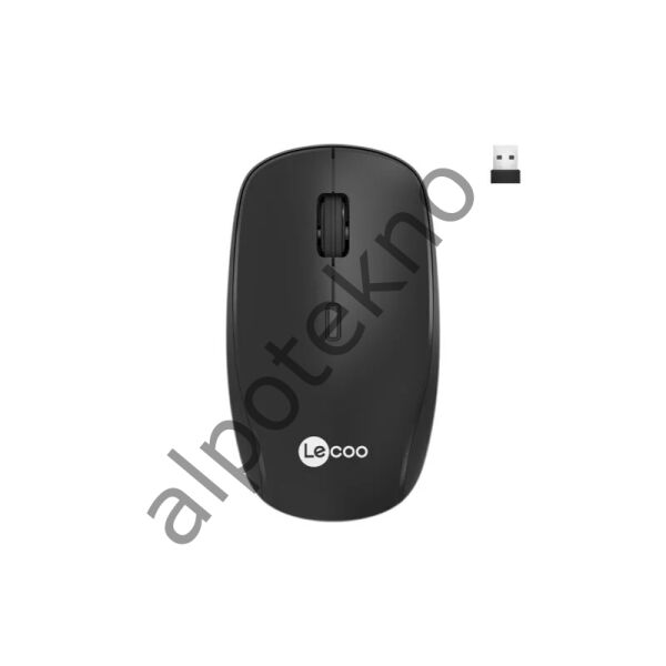 Lenovo Lecoo WS203 Kablosuz 2400DPI 4 Tuşlu Optik Mouse Siyah